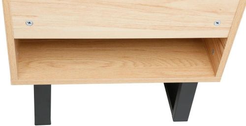 cumpără Noptieră Deco Zenvo (50x40x49H) Oak/Black în Chișinău 