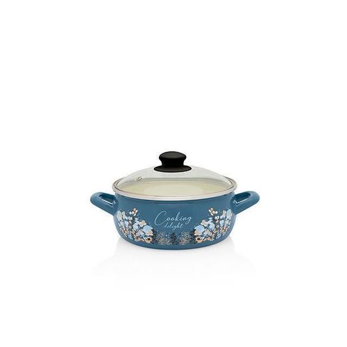 cumpără Cratiță Metalac 51684 эмалированная Blue16cm, 1.5l, крышка стекло în Chișinău 
