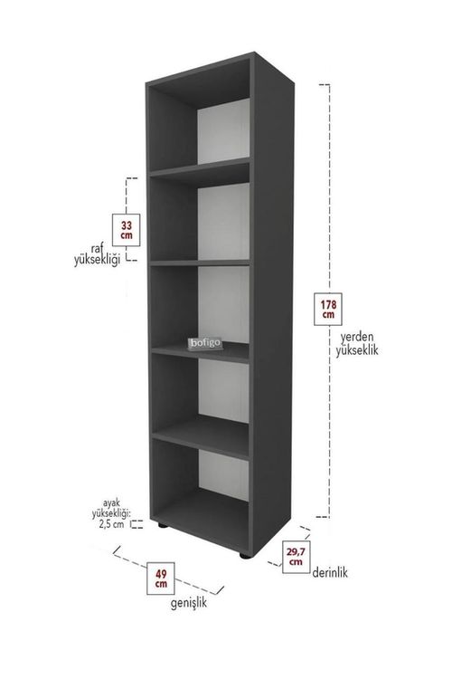 купить Офисный стеллаж Bofigo 13-25-08 Anthracite в Кишинёве 