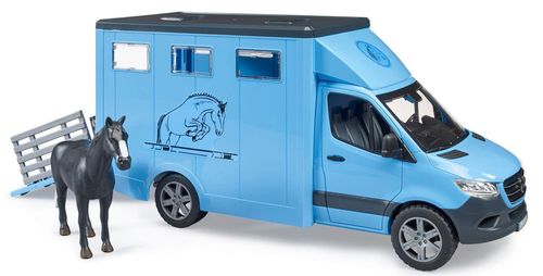 cumpără Mașină Bruder 2674 Sprinter Transportor de animale cu cal, 54306 în Chișinău 