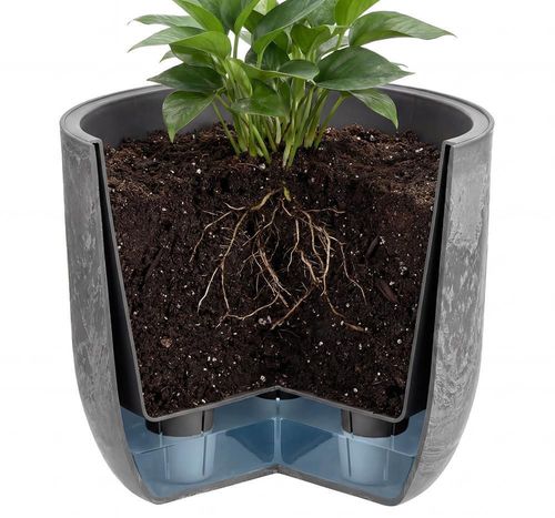 купить Цветочный горшок Idea M3265 Mikrit D180mm 1.9L, cu insertie в Кишинёве 