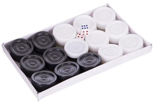 cumpără Joc educativ de masă SUHS 11731 Dame d=3 cm plastic fara carton + 2 zaruri IG-7821 în Chișinău 