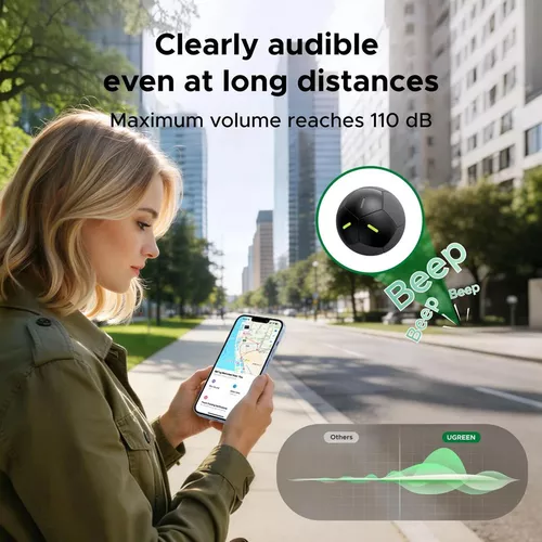 cumpără Breloc inteligent Ugreen 95020 Smart FineTrack 2 Apple Certified FT309, Black în Chișinău 