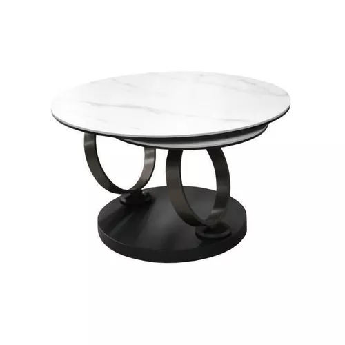 купить Журнальный столик Deco Dion Matte White Marble + Dark Bronze в Кишинёве 
