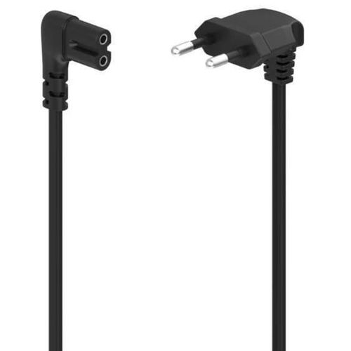 cumpără Cablu IT Hama 223286 Power Cable, Angled Both Sides, Euro Plug, Ac Connector C7, 5 M, Black în Chișinău 