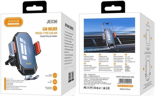 купить Автомобильный держатель Jokade JE036, Black в Кишинёве 