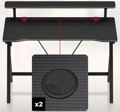 cumpără Masă pentru calculator Huzaro Hero 1.9 black în Chișinău 