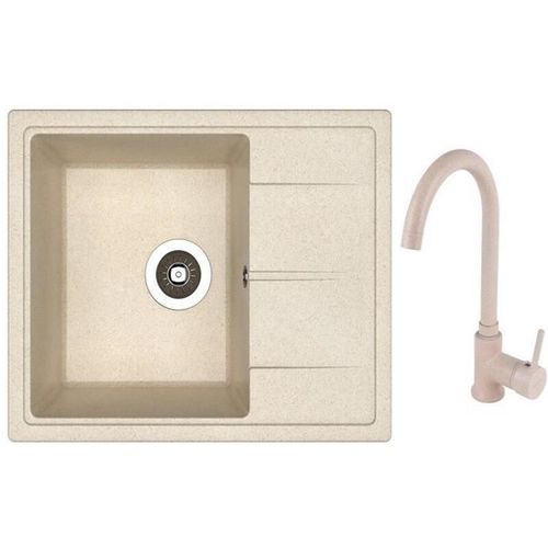 купить Мойка кухонная со смесителем Dr.Gans Nika 580 + SanDonna F 7073 bej в Кишинёве 