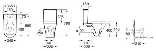 купить Унитаз Roca The Gap p/u rezervor A342477000 в Кишинёве 