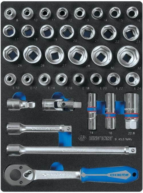 cumpără Sistem de depozitare a instrumentelor King Tony 934-010MRV-G с инструментом серая, 7 ящика (286 пр.) VAG, MB, OPEL, BMW, Jap. în Chișinău 