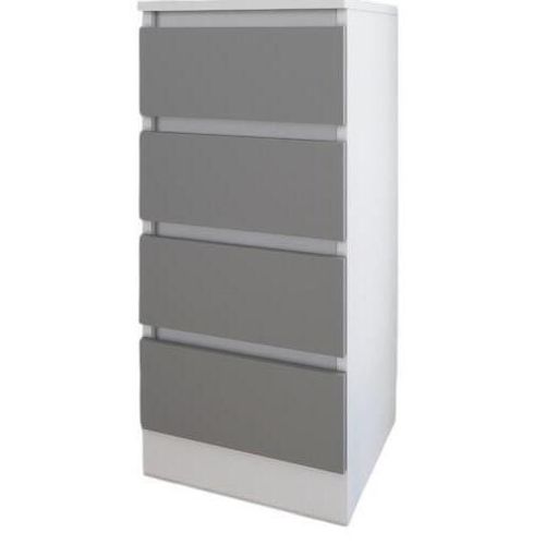 купить Комод Smartex (16001) Т1 40cm Alb+Grafit в Кишинёве 