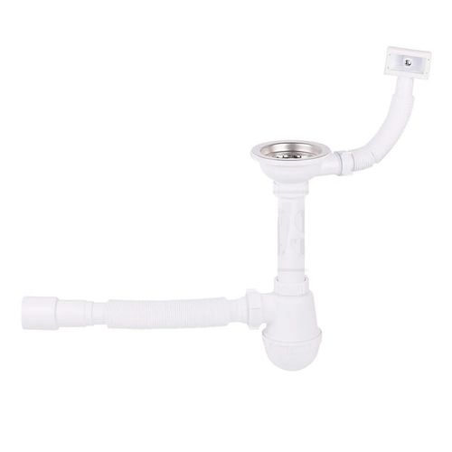 купить Сифон для кухонной мойки Metline B3-MF045 tip "butelie" D. 3.1/2" x 40 cu 1 racord, preaplin si furtun gofrat 40/50 в Кишинёве 