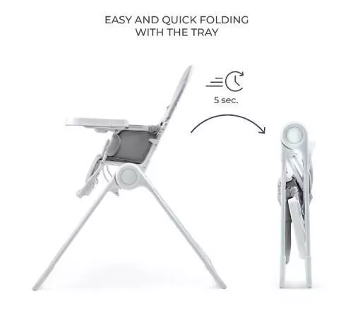 cumpără Scaun de masă KinderKraft KHBINC00LGR0000 Binci Light Grey în Chișinău 