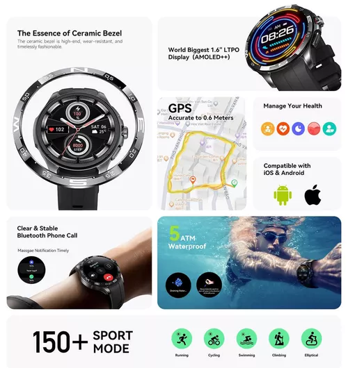 cumpără Ceas inteligent Kieslect Calling Watch Actor / Black în Chișinău 