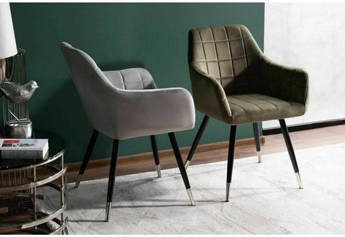 cumpără Scaun Signal Nuxe velvet czarny/chrom stel. oliwka bl.77 în Chișinău 