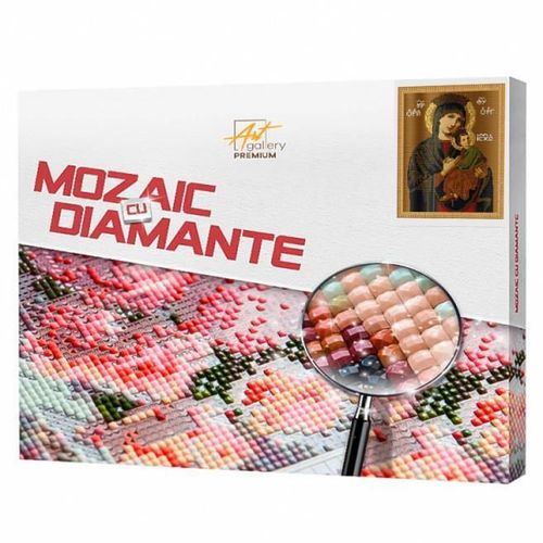 купить Картина по номерам Art Gallery QB200327 Mozaic cu diamante patrate 40x50cm Icoana Maicii Domnului в Кишинёве 