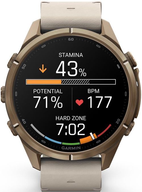 cumpără Ceas inteligent Garmin Fenix 9 Pro, 43mm, inReach, Gold, Lthr White bd (010-04335-41) în Chișinău 