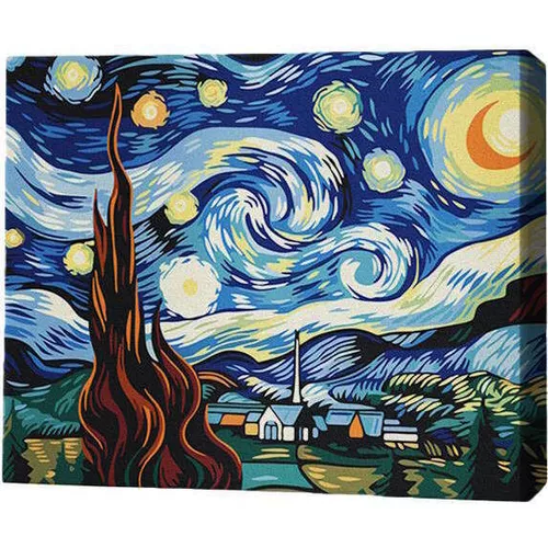 купить Картина по номерам BrushMe RMG0030FC 30x40 см (без упаковки) Звездная ночь в Кишинёве 