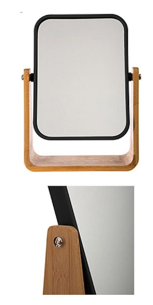 cumpără Oglindă cosmetică 5five 56156 Oglinda de masa 22x16x6cm, negru, bambus în Chișinău 