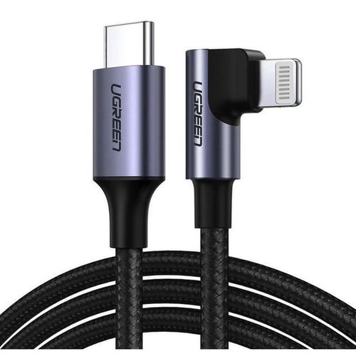 cumpără Cablu telefon mobil Ugreen 60764, US305, Type-C to Lightning MFI 3A,1.5M, Angled Braided, Black în Chișinău 