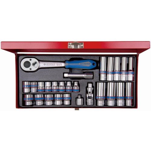 cumpără Set de unelte de mână King Tony Set chei tubulare 3027MR 3/8", 12 puncte, accesorii, 26 buc. în Chișinău 