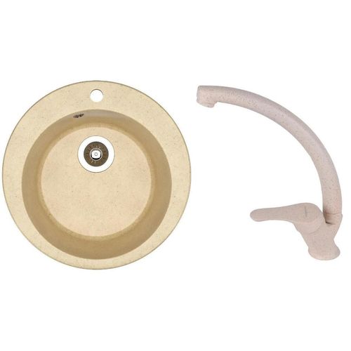 cumpără Chiuvetă bucătărie cu bateria Dr.Gans GALA + SanDonna F 1069 bej în Chișinău 