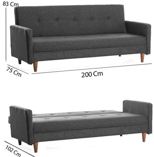 купить Диван Trendy Hiko Gri inchis (3 locuri) в Кишинёве 