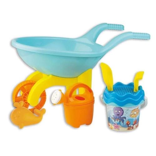 купить Игрушка для песочницы Androni 6323-FISH Набор для песка в тачке HappyFish в Кишинёве 