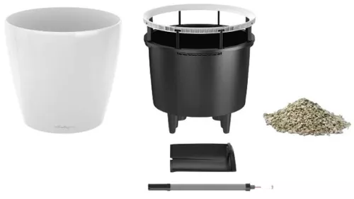 купить Цветочный горшок Lechuza Classico Premium 50 LS, White в Кишинёве 