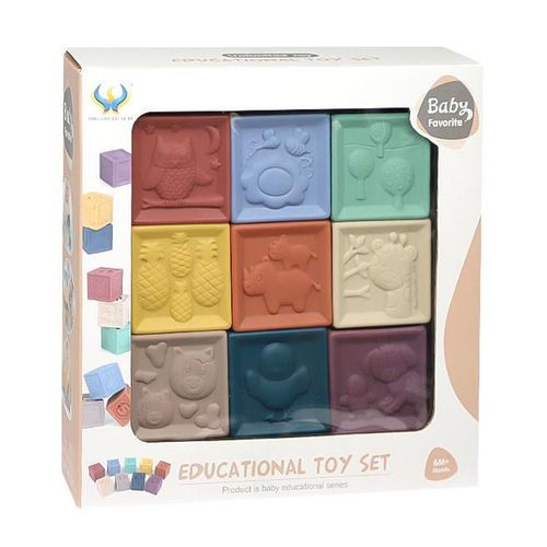 cumpără Puzzle New World 628-17 Set de cuburi moi de dezvoltare 9 buc, 1035D în Chișinău 
