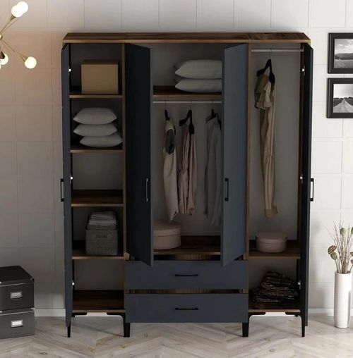 купить Шкаф Trendy Kumsal STP-Nuc, Antracit в Кишинёве 