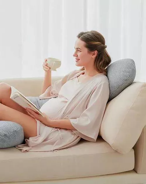 купить Подушка для мам Momcozy PP006-GR00NB-C Perna pentru maternitate in forma F Air Layer Grey в Кишинёве 