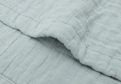 купить Детское постельное белье Jollein 521-511-68084 Paturica din muselina Jacquard Sea Green, 75x100cm в Кишинёве 