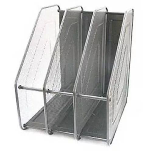 cumpără Suport pentru documente New World 3003-3 Silver, set de suporturi verticale, 3 sectii, din metal, tip plasa argintin în Chișinău 