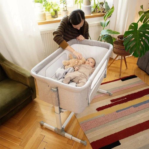 cumpără Leagăn Feedo 925112 Patut co-sleeper pliabil 2in1 Gri în Chișinău 