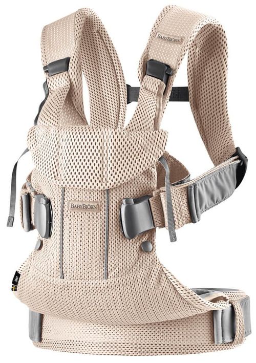 Marsupiu anatomic BabyBjorn One Air Pearly Pink, 3D Mesh 