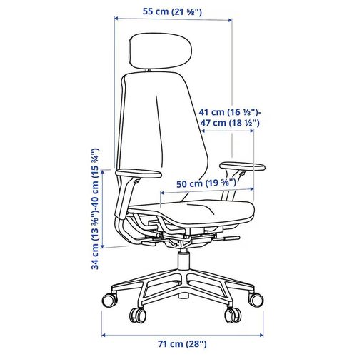 купить Офисное кресло Ikea Styrspel (Gri/Rosu) в Кишинёве 