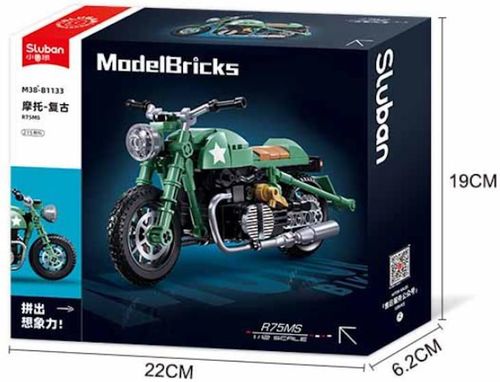 cumpără Set de construcție Sluban B1133 Motocicleta R75MS, scara 1:12 (215 elem.) în Chișinău 