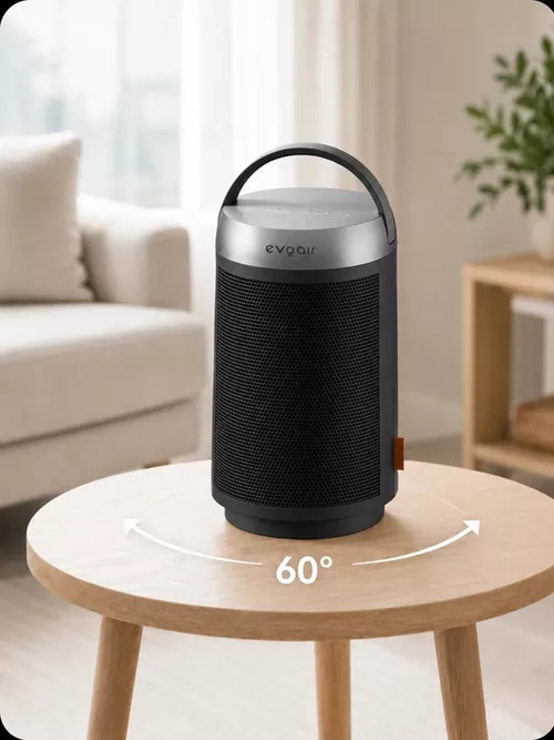 купить Тепловентилятор EvoAir Warmix 1500, Negru в Кишинёве 