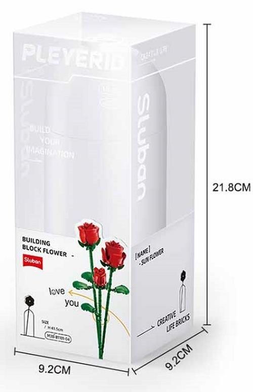 купить Конструктор Sluban B1101-04 - Trandafir rosu в Кишинёве 