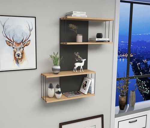 купить Полка декоративная Trendy Destan-Antracit, Pin 65x96x19cm (GTR005418) в Кишинёве 