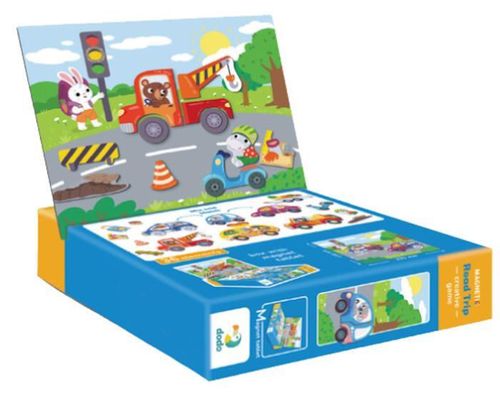 cumpără Puzzle Dodo 200244 Joc magnetic Aventuri pe drum, 1 tablă magnetică, 26 elem. în Chișinău 