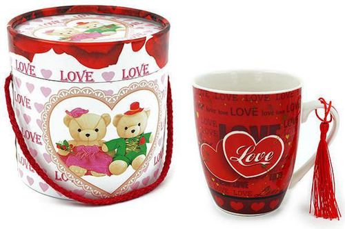 купить Чашка Promstore 09480 Чашка 380ml Loveс кисточкой в подар. тубусе в Кишинёве 