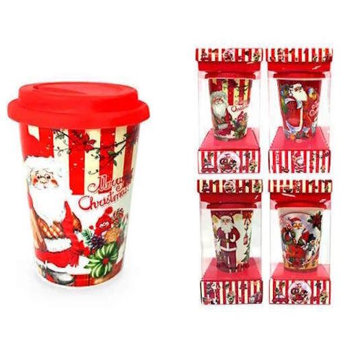 купить Чашка Promstore 00383 440ml cu capac Merry Christmas в Кишинёве 