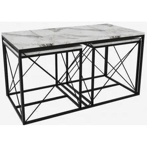 cumpără Măsuţă cafea Trendy Defne, marmura alba, set în Chișinău 