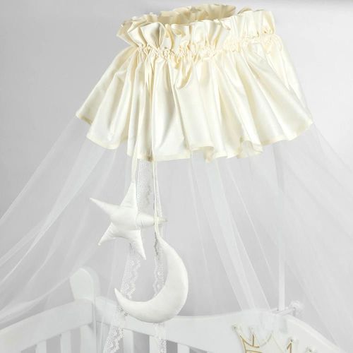 купить Кроватка PernaMea Baldachin Premium Star Ivory (PM.101301/4) в Кишинёве 