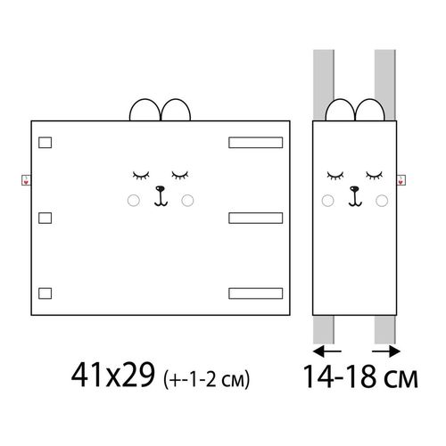 купить Бортик для кроватки Veres 154.05.15 Комплект Фэнс-бампер Summer Kitty White (6ед) в Кишинёве 