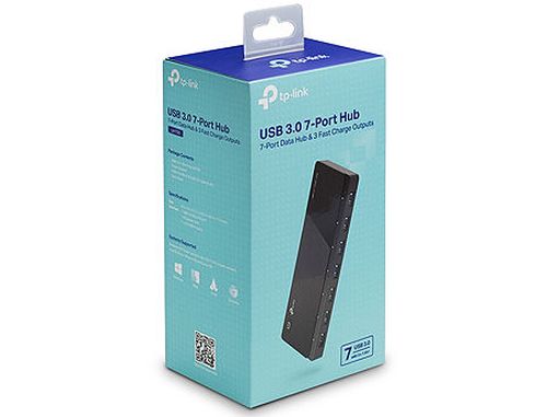 купить TP-Link UH700 USB Hub 7 ports, USB 3.0 external power adapter, Black в Кишинёве 