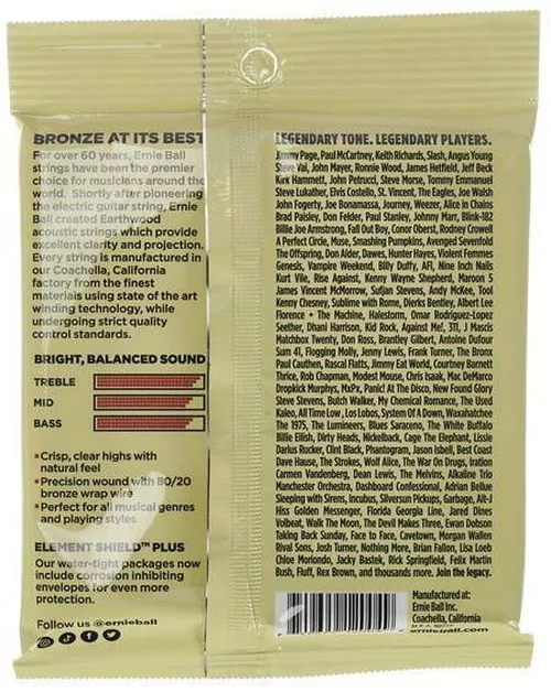 cumpără Coarda pentru instrument muzical Ernie Ball 2004 Earthwood Bronze - Corzi Chitară Acustică în Chișinău 