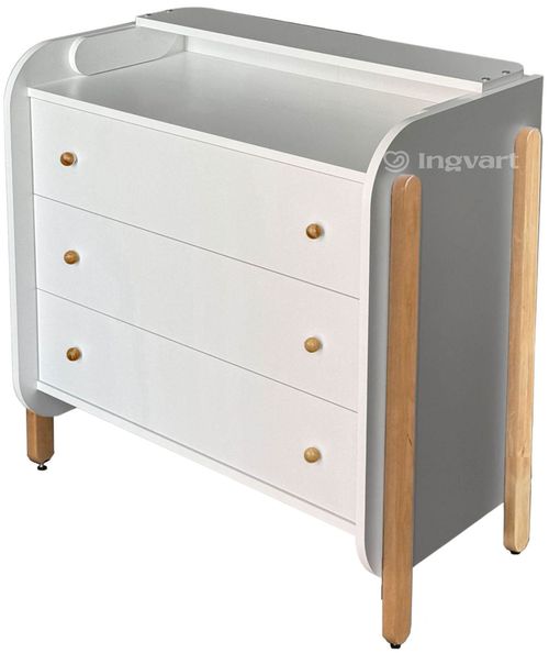 купить Комод-пеленатор Ingvart 98514542-4 Nika Alb/Natural в Кишинёве 